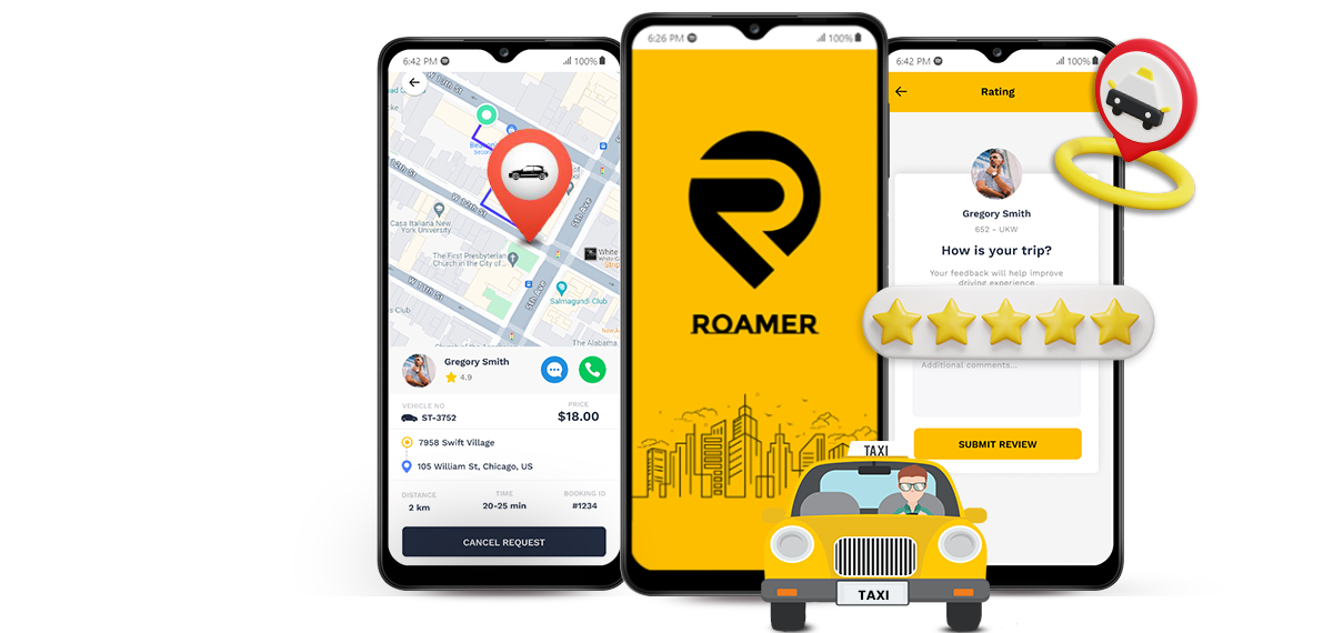 roamer - Taxi Booking 1